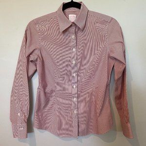 Brooks Brothers Tailored Red Stripe Non-Iron Shirt - Size 4P